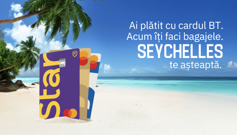 Оплачуйте карткою BT Mastercard. Ви прокидаєтеся на Сейшелах.